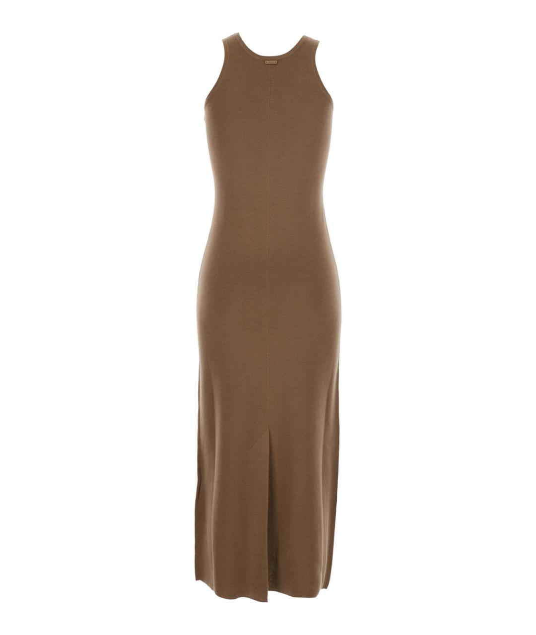 MAX MARA Коричневое шерстяное повседневное платье, фото 2