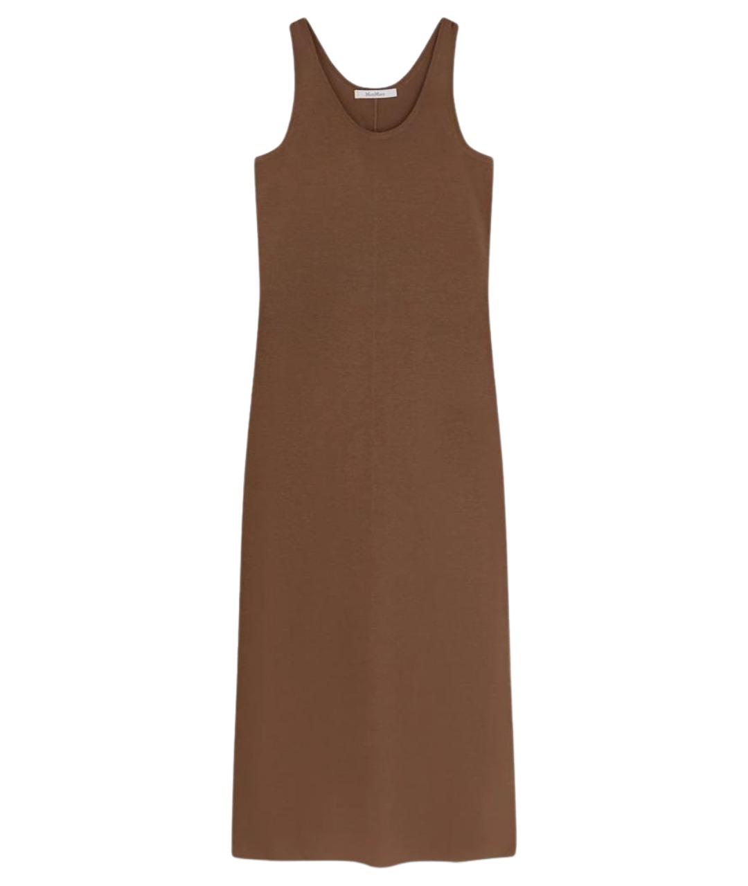 MAX MARA Коричневое шерстяное повседневное платье, фото 1