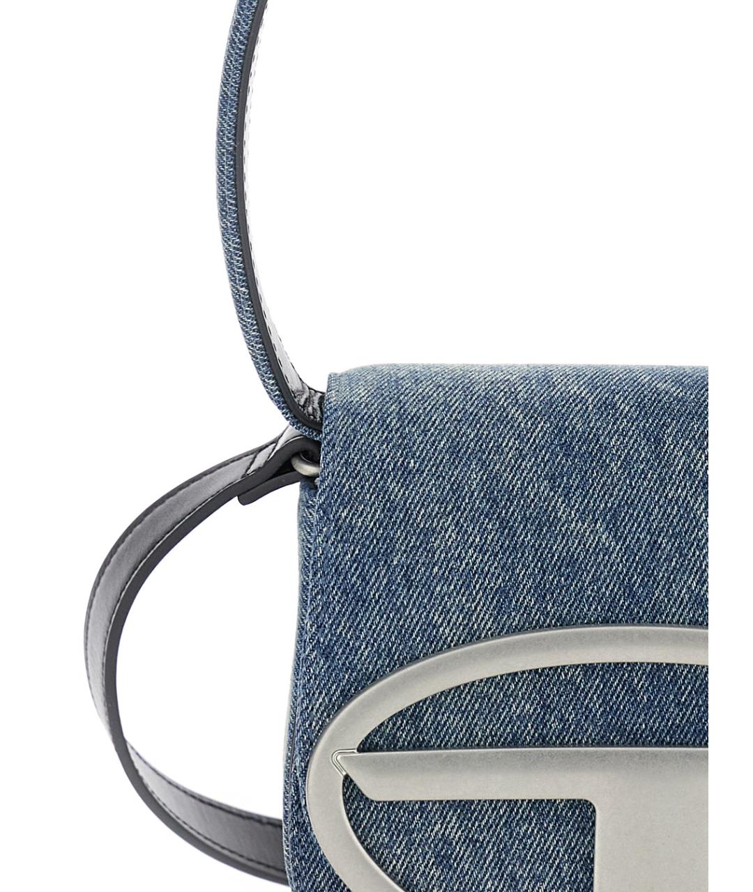 DIESEL Синяя хлопковая сумка через плечо, фото 3