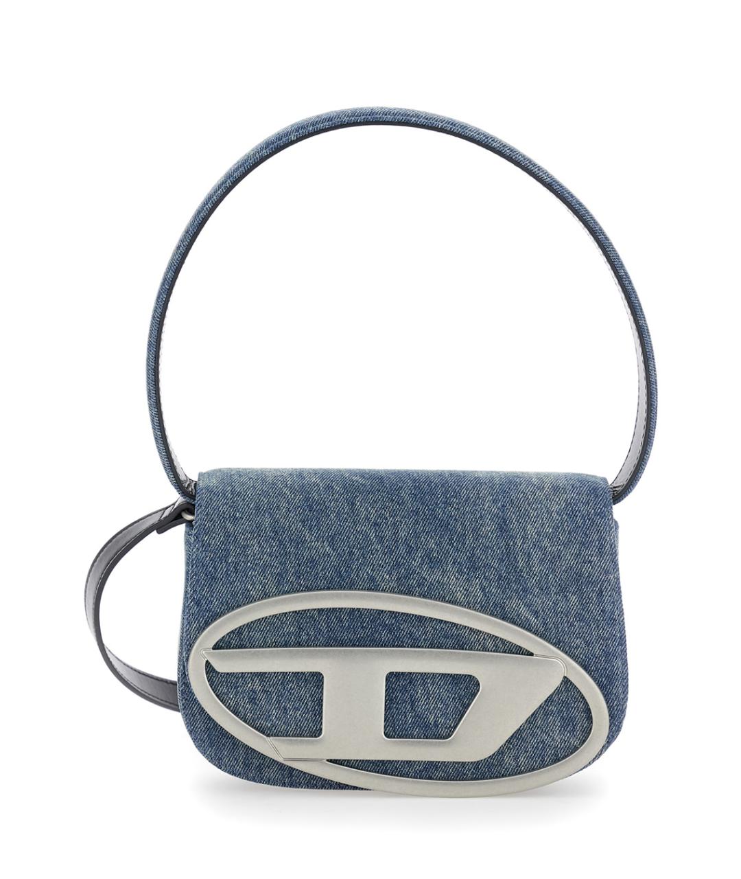 DIESEL Синяя хлопковая сумка через плечо, фото 1