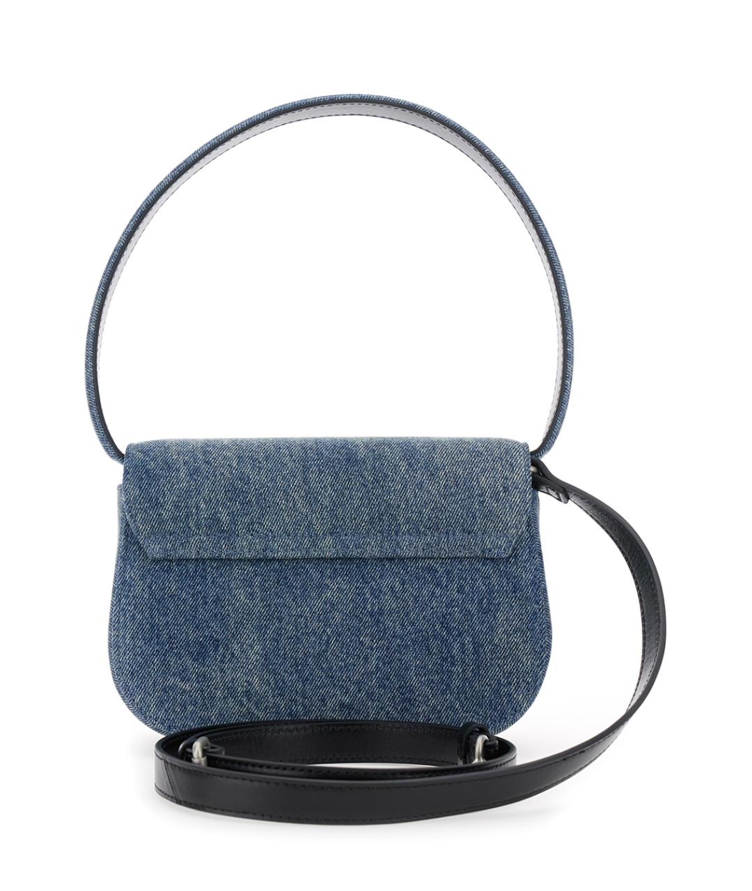 DIESEL Синяя хлопковая сумка через плечо, фото 2