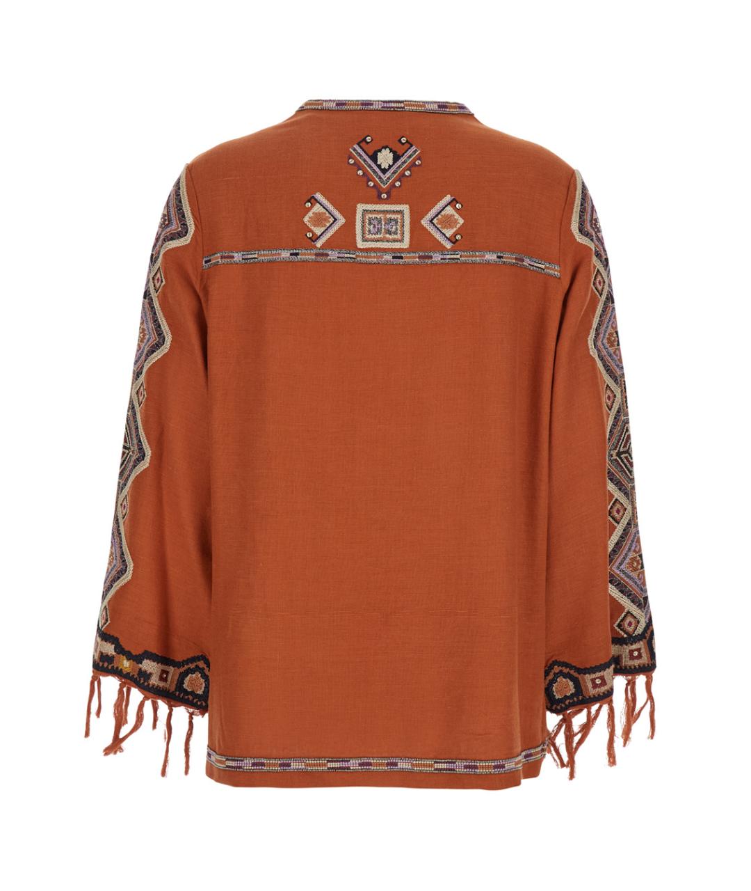 ISABEL MARANT Оранжевая шелковая блузы, фото 2