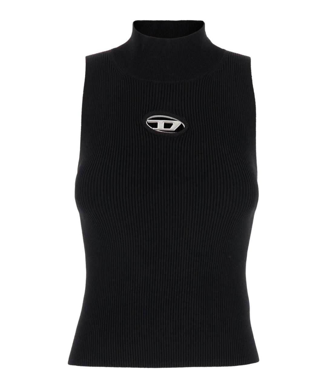 DIESEL Черная вискозная майка, фото 1