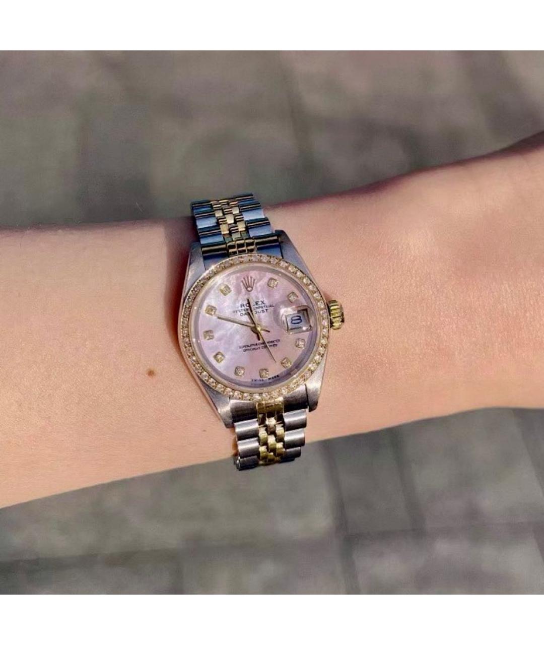 ROLEX Розовые часы из желтого золота, фото 3