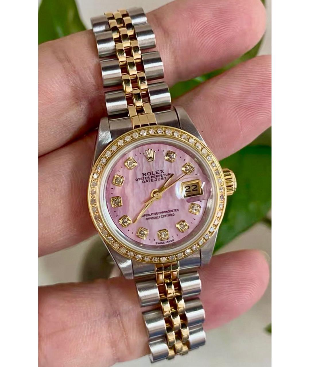 ROLEX Розовые часы из желтого золота, фото 2