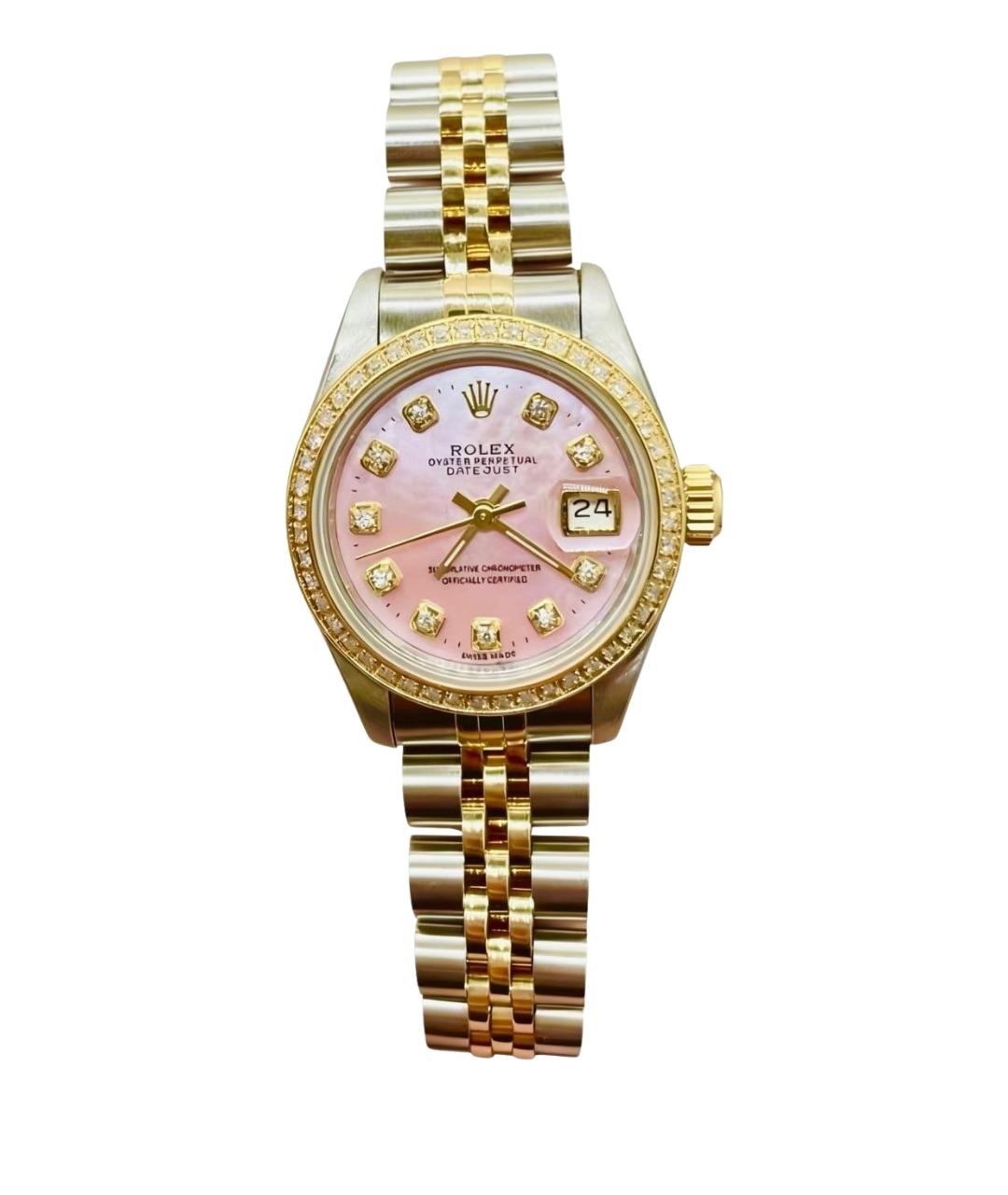 ROLEX Розовые часы из желтого золота, фото 1