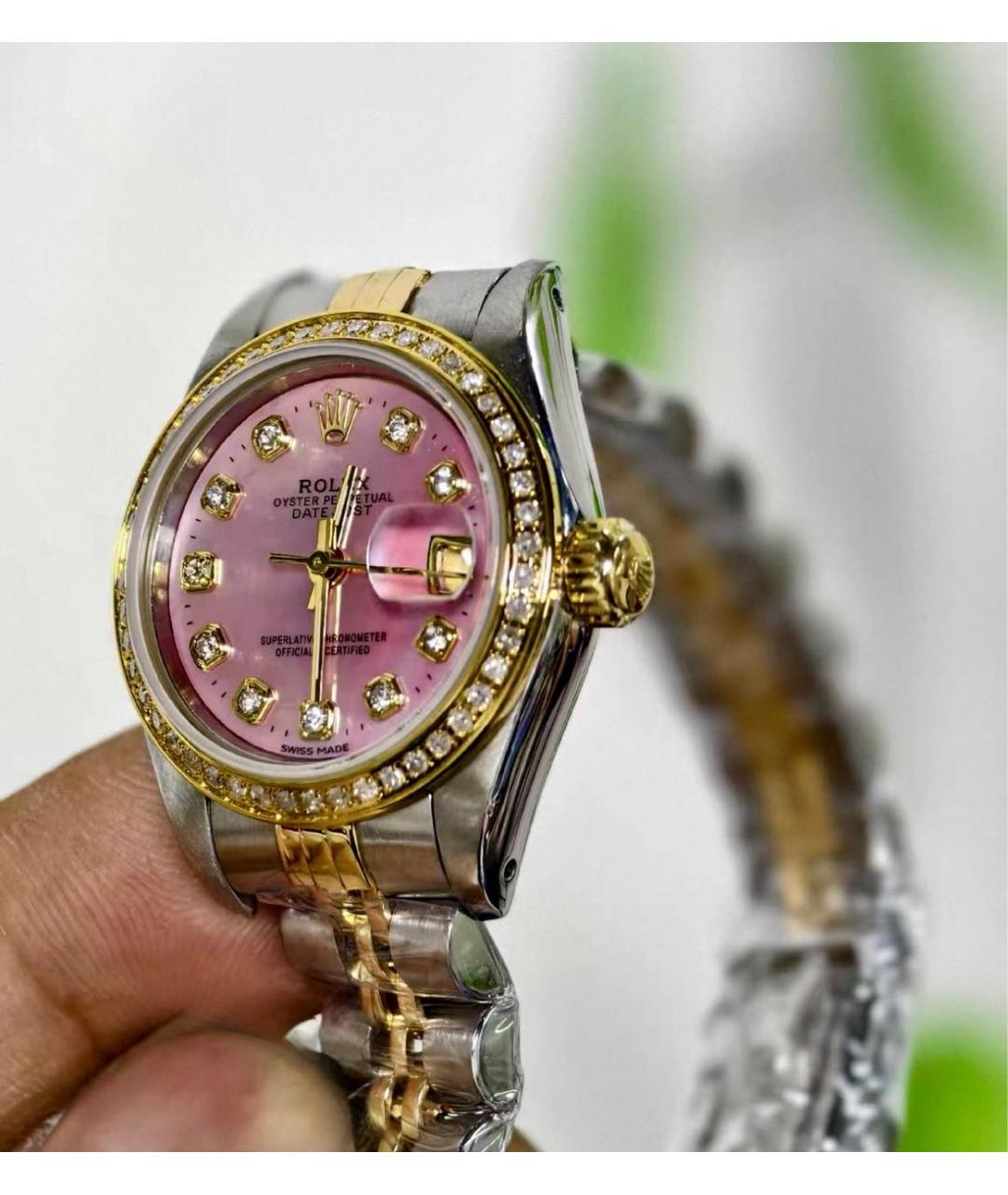 ROLEX Розовые часы из желтого золота, фото 4