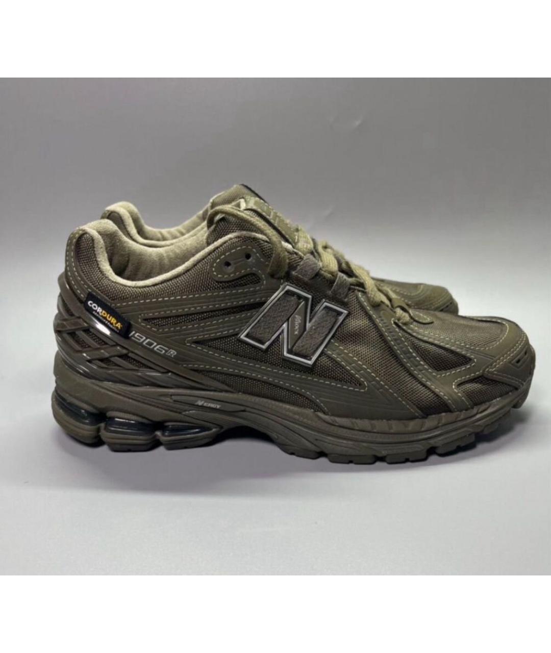 NEW BALANCE Хаки замшевые низкие кроссовки / кеды, фото 3