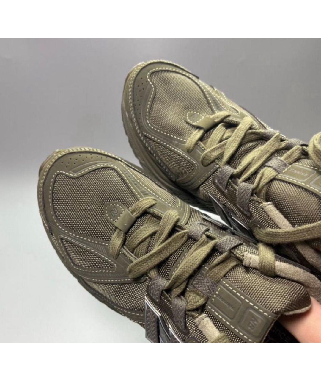 NEW BALANCE Хаки замшевые низкие кроссовки / кеды, фото 7