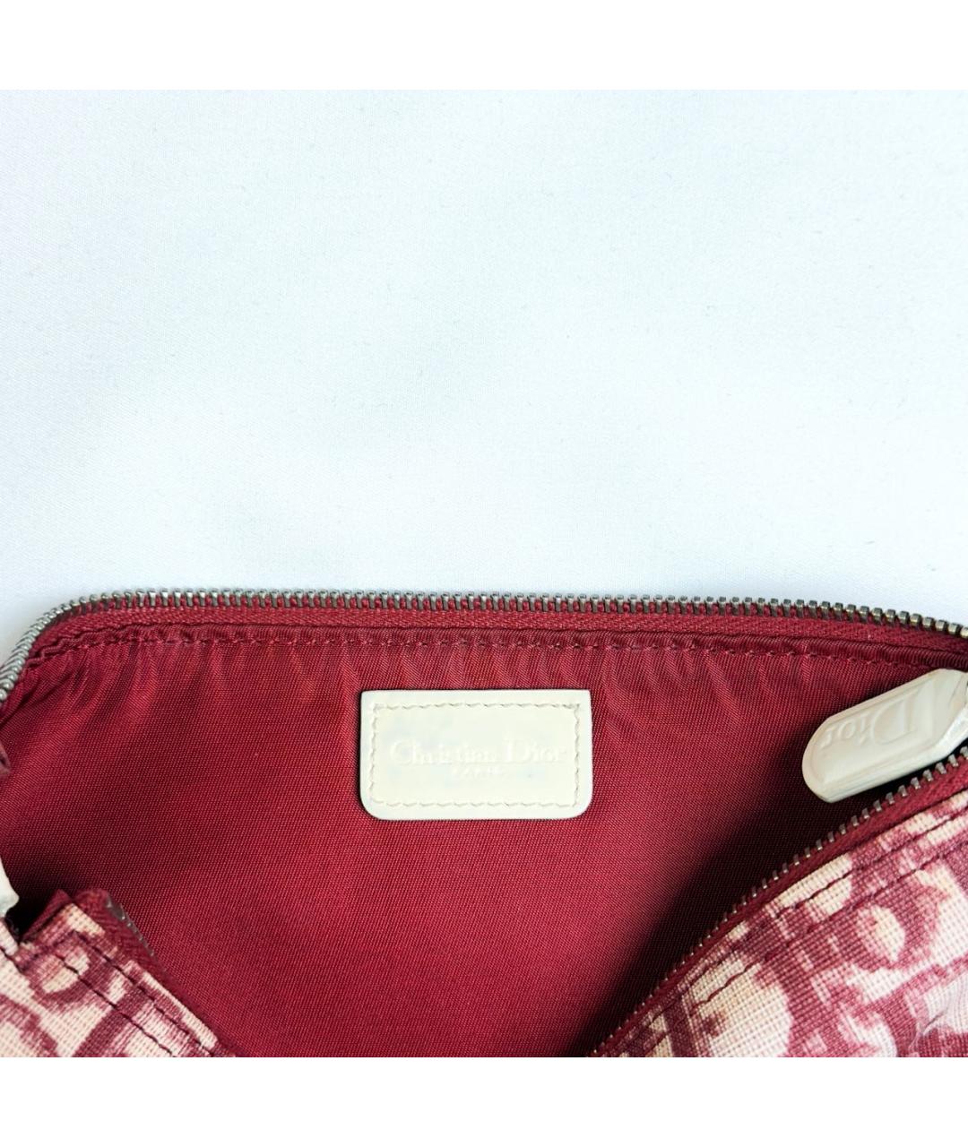 CHRISTIAN DIOR Красная кожаная сумка через плечо, фото 6