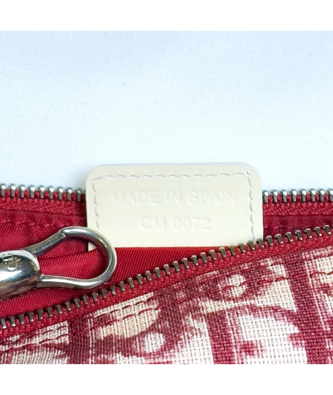 CHRISTIAN DIOR Красная кожаная сумка через плечо, фото 7