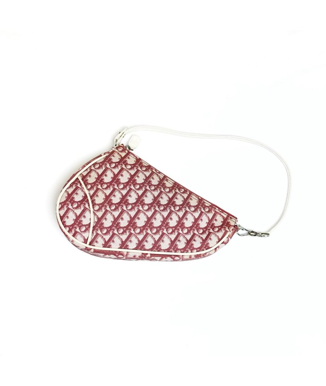 CHRISTIAN DIOR Красная кожаная сумка через плечо, фото 4