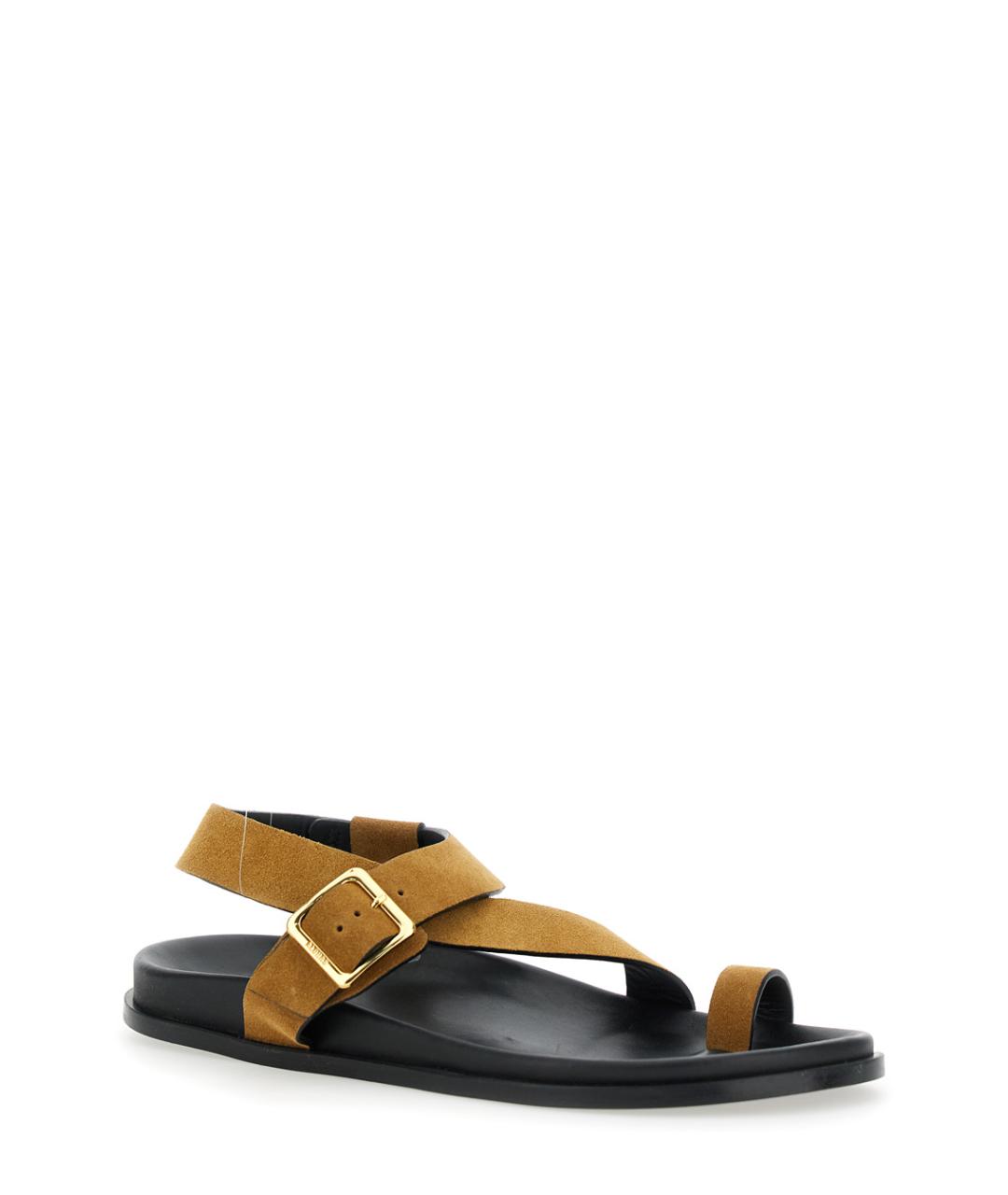 ALOHAS Коричневые замшевые босоножки, фото 2