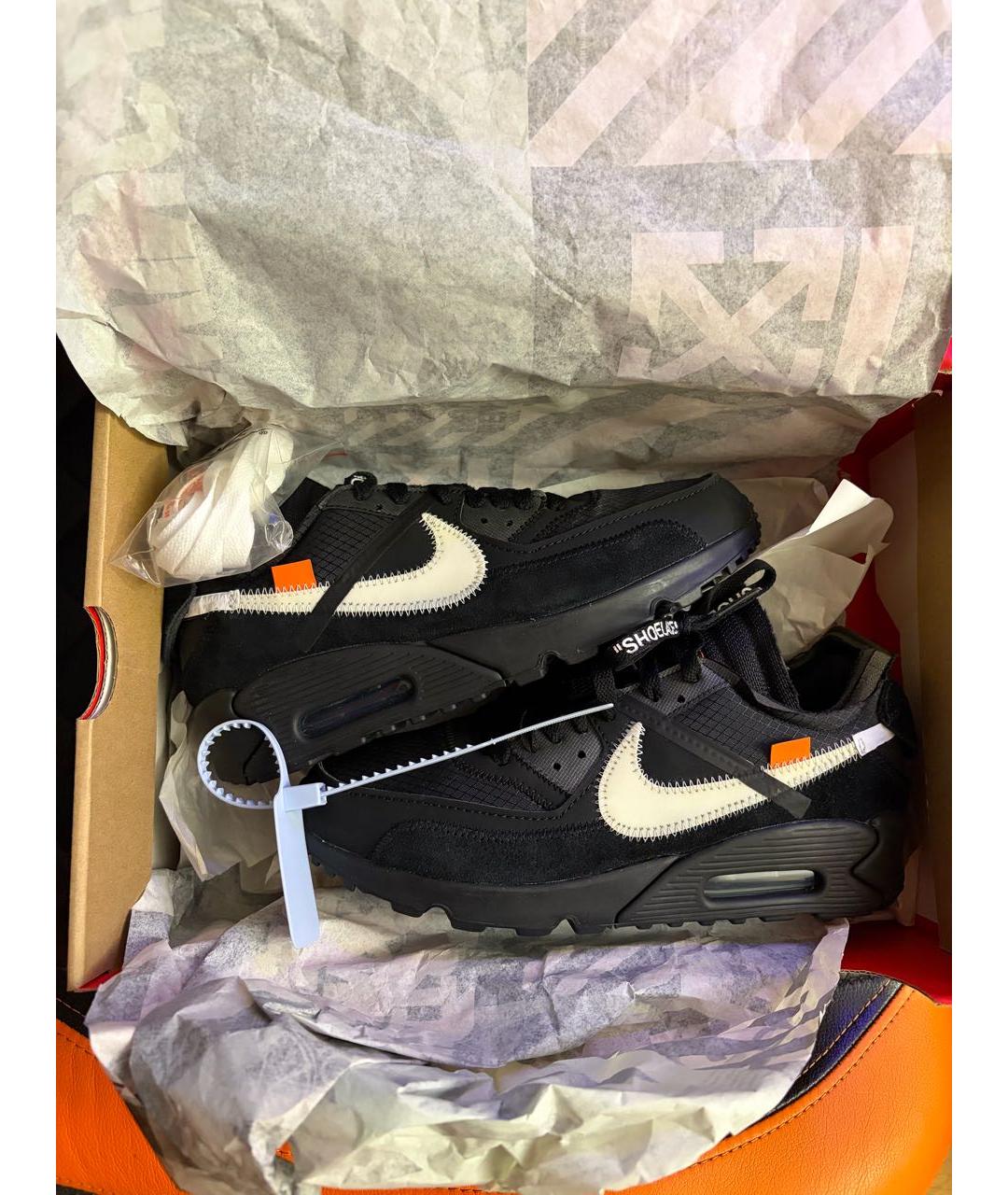 NIKE X OFF-WHITE Черные кожаные кроссовки, фото 2