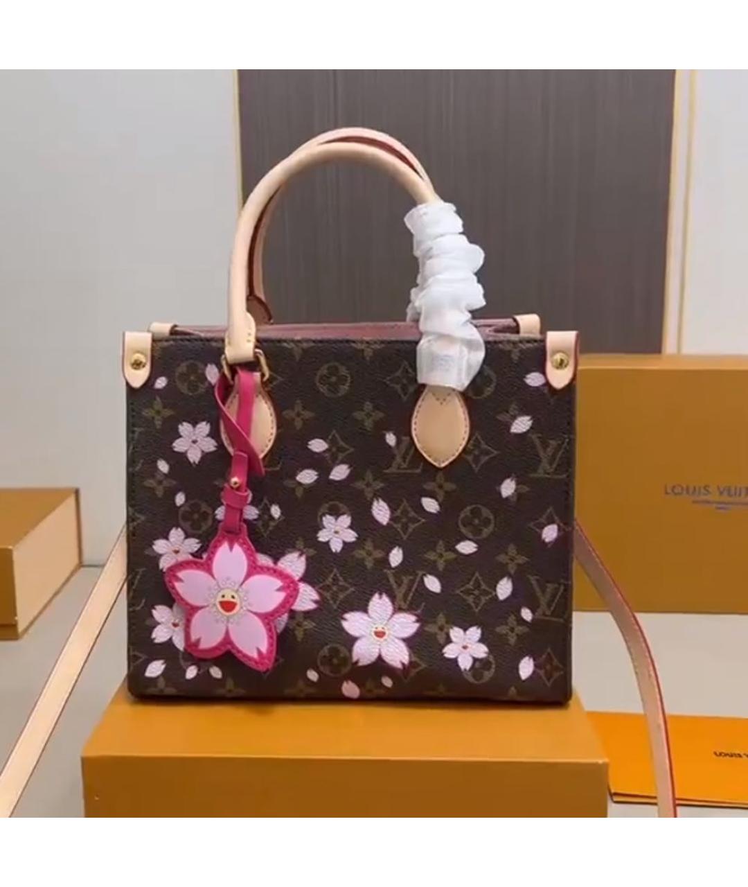 LOUIS VUITTON Коричневая сумка с короткими ручками, фото 2