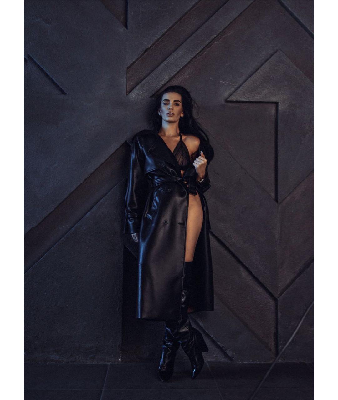 SAINT LAURENT Черные кожаные ботфорты, фото 8