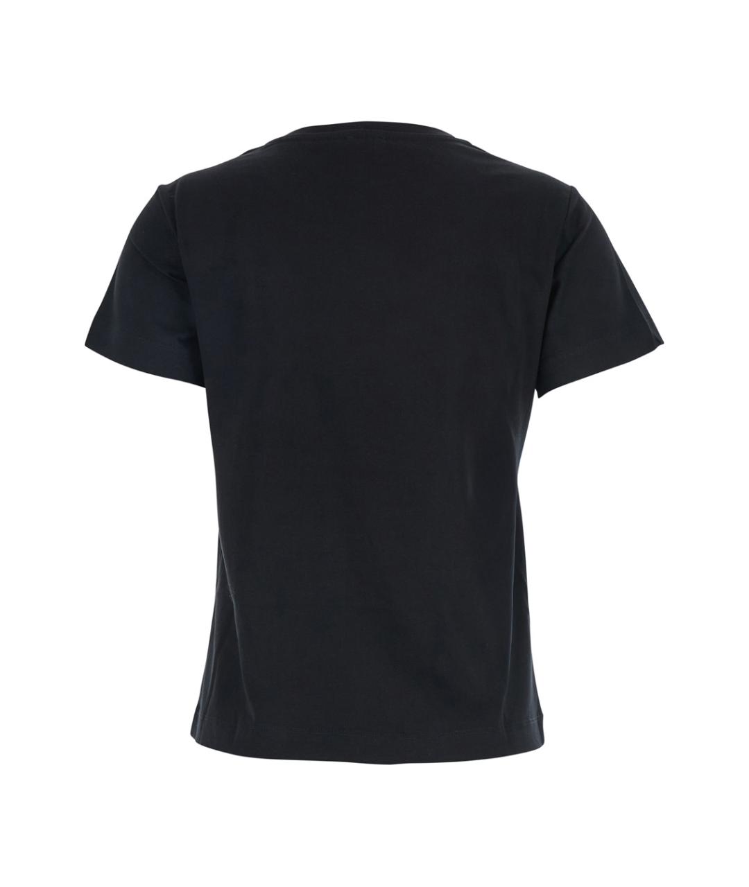 PINKO Черная хлопковая футболка, фото 2