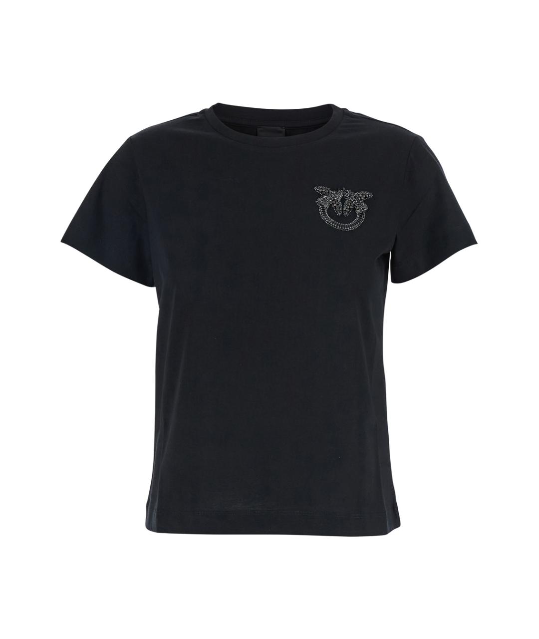 PINKO Черная хлопковая футболка, фото 1