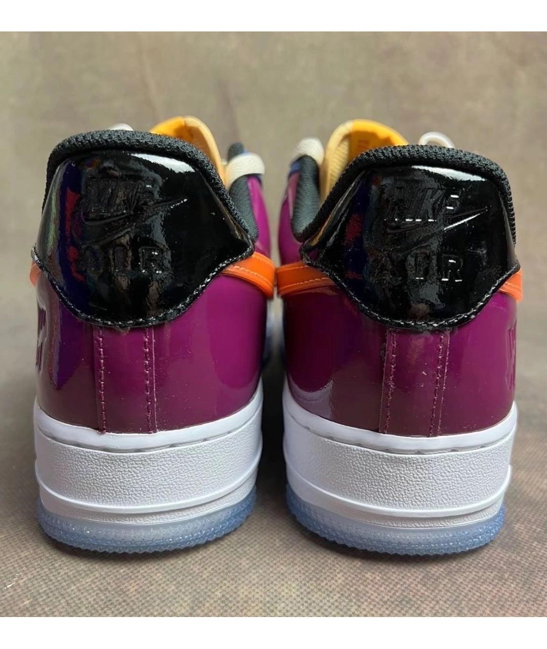 NIKE Мульти низкие кроссовки / кеды из лакированной кожи, фото 6