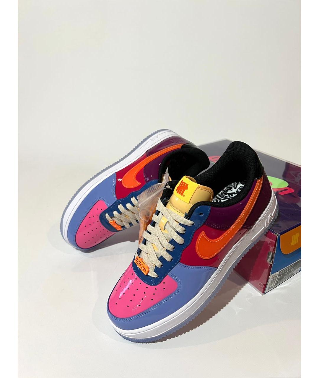 NIKE Мульти низкие кроссовки / кеды из лакированной кожи, фото 5