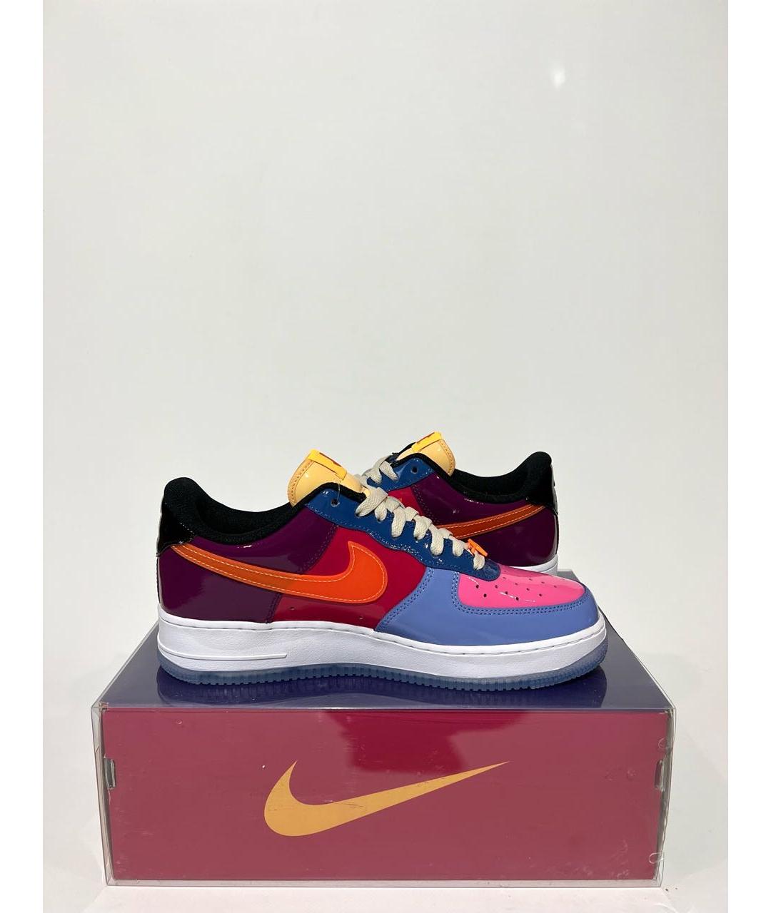 NIKE Мульти низкие кроссовки / кеды из лакированной кожи, фото 4