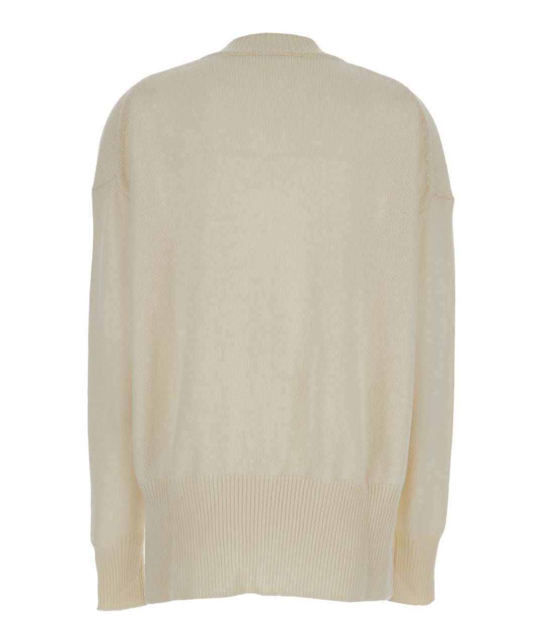 JIL SANDER Бежевый кашемировый джемпер / свитер, фото 2