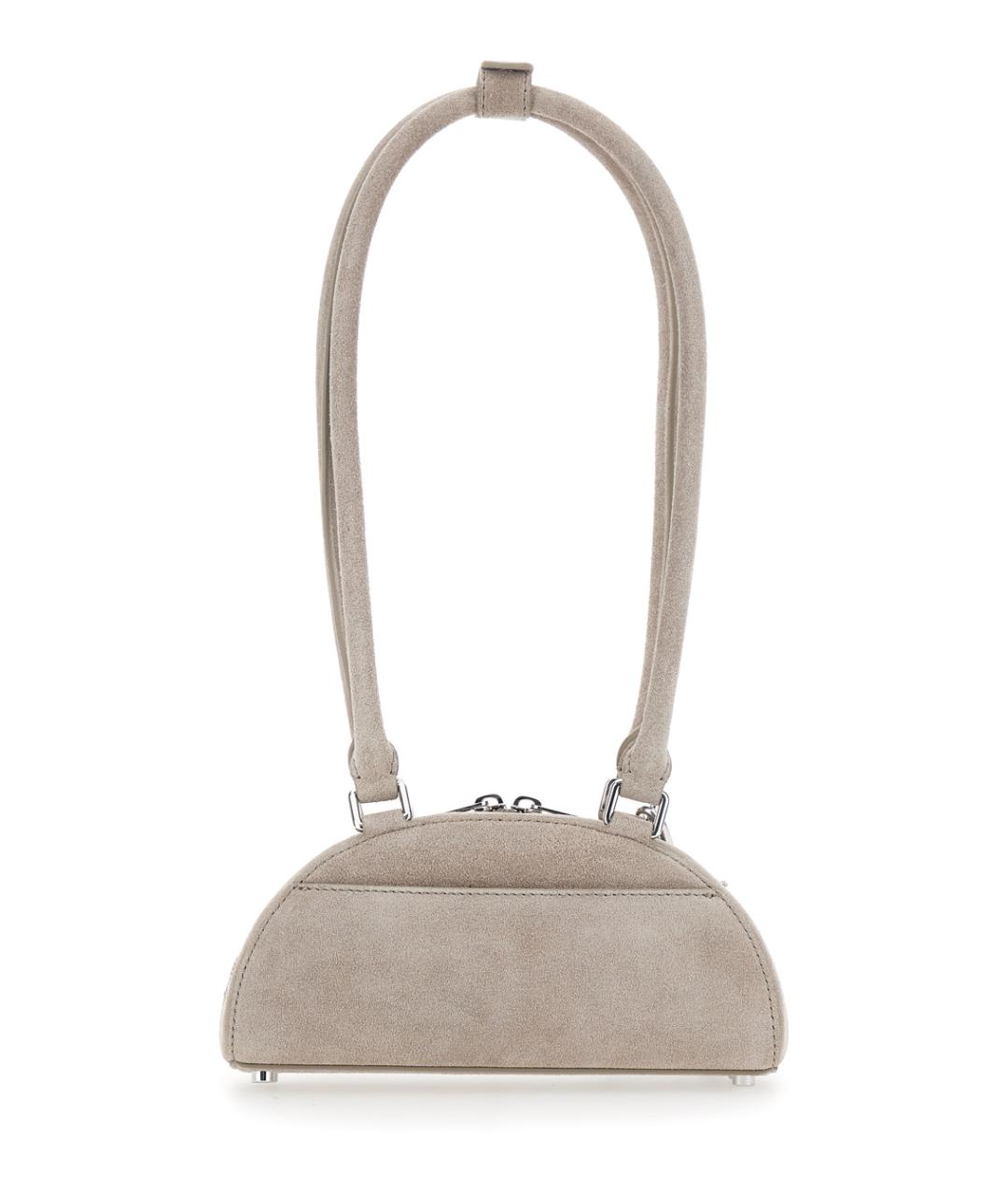 SELF-PORTRAIT Серая замшевая сумка через плечо, фото 2