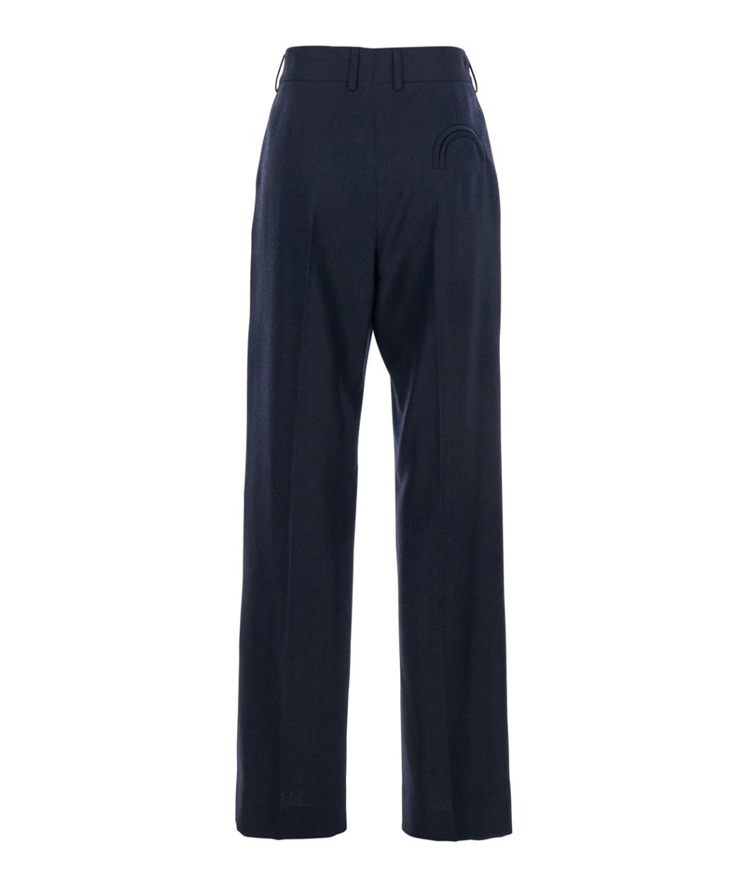 BLAZE MILANO Синие шерстяные прямые брюки, фото 2