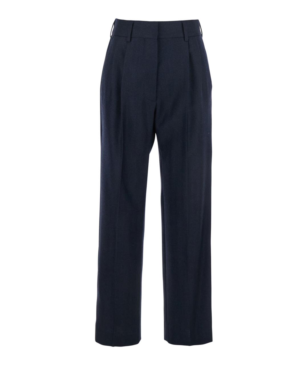 BLAZE MILANO Синие шерстяные прямые брюки, фото 1