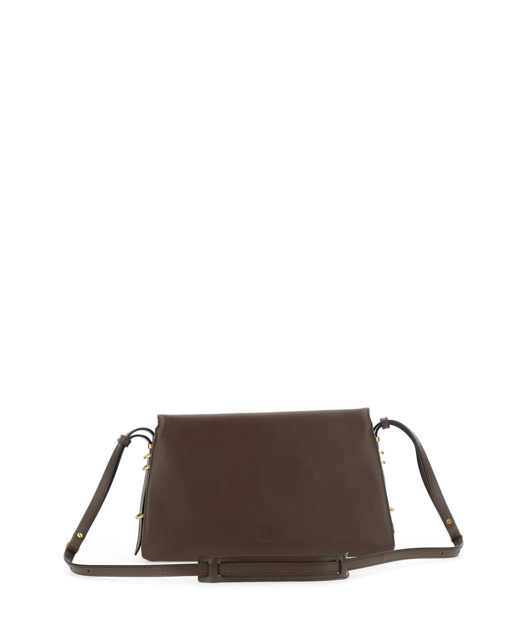 PINKO Коричневая кожаная сумка через плечо, фото 2