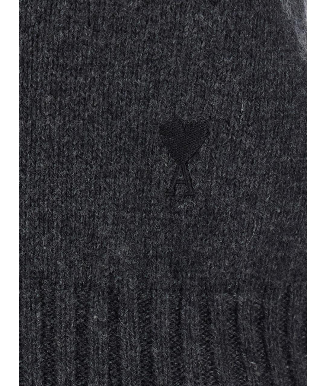 Ami Paris Серый кашемировый джемпер / свитер, фото 3