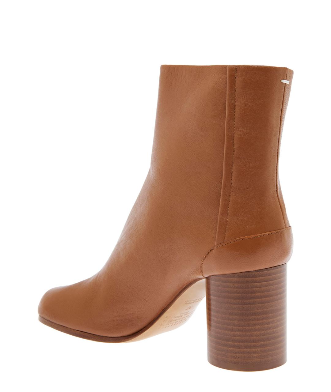 MAISON MARGIELA Коричневые кожаные ботильоны, фото 2