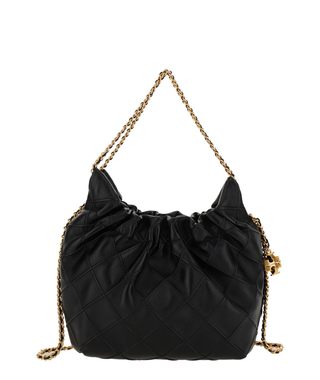 TORY BURCH Черная кожаная сумка через плечо, фото 1