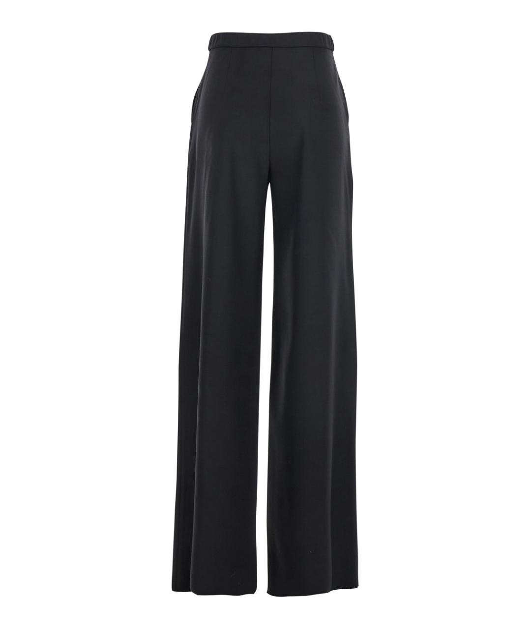 MAX MARA STUDIO Черные шерстяные прямые брюки, фото 2