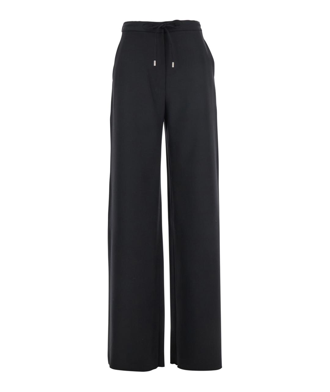 MAX MARA STUDIO Черные шерстяные прямые брюки, фото 1