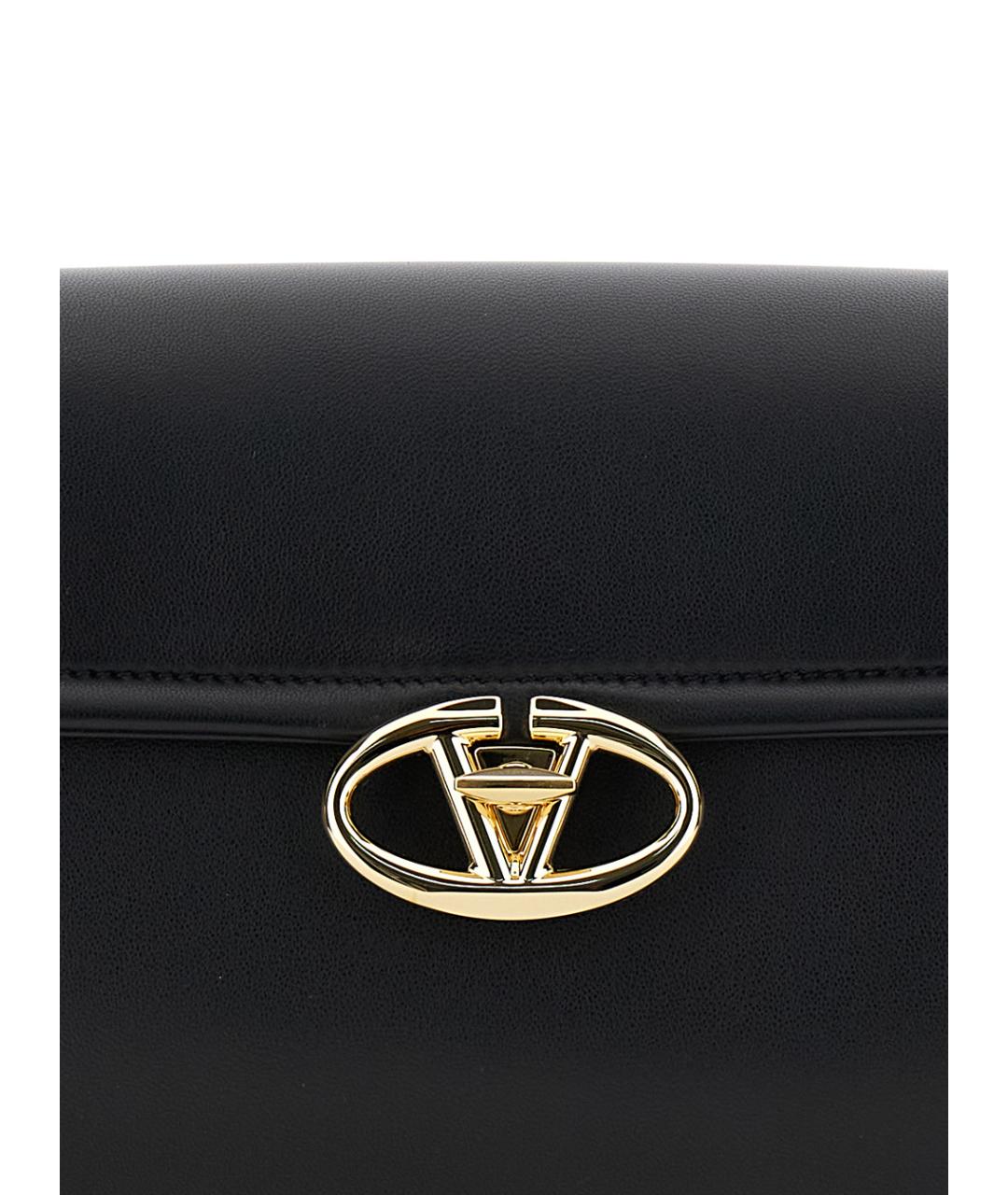 VALENTINO Черная кожаная сумка через плечо, фото 3