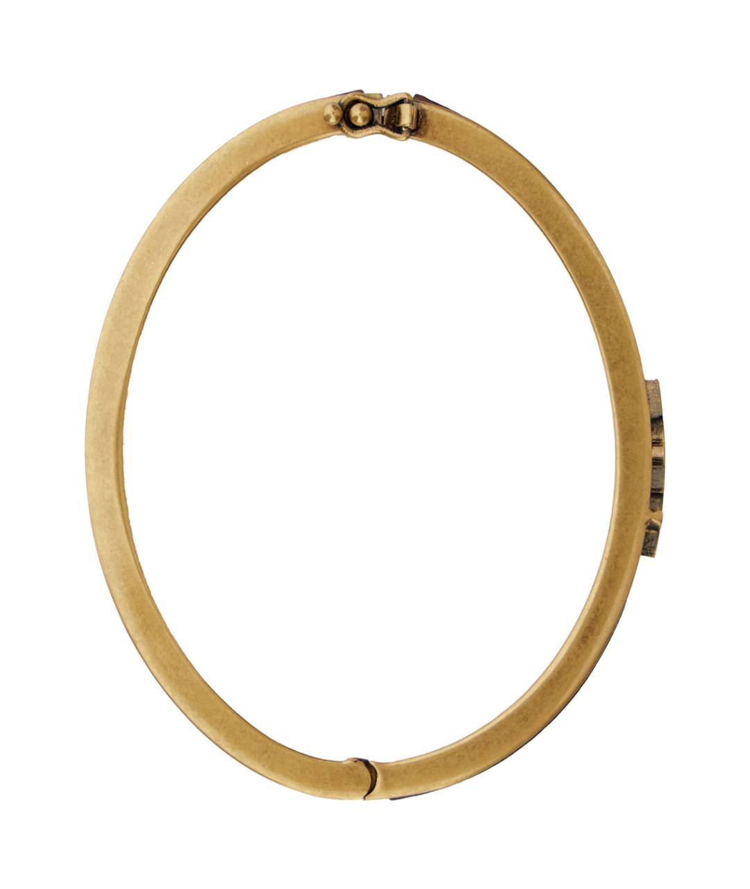 SAINT LAURENT Коричневый металлический браслет, фото 2