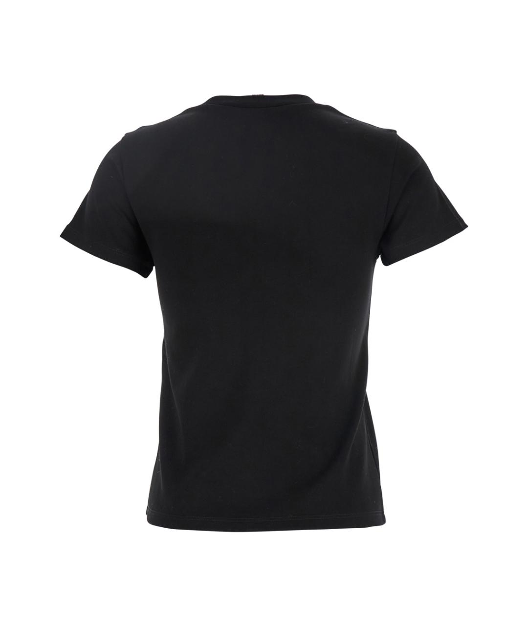 ALEXANDER MCQUEEN Черная хлопковая футболка, фото 2