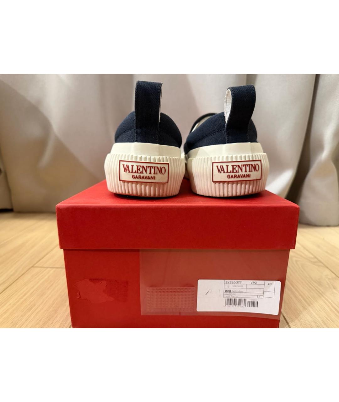 VALENTINO Черные текстильные слипоны, фото 4