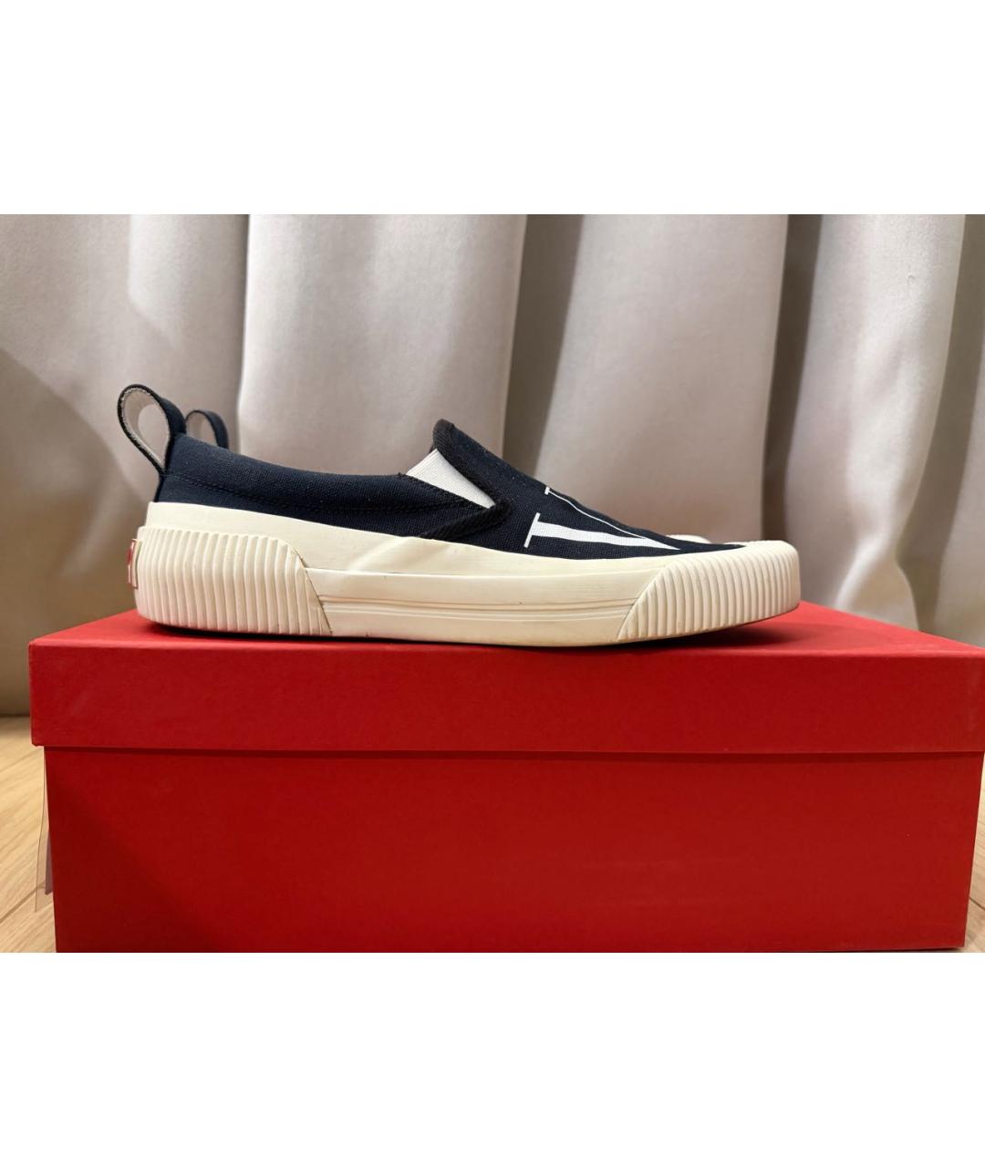 VALENTINO Черные текстильные слипоны, фото 5