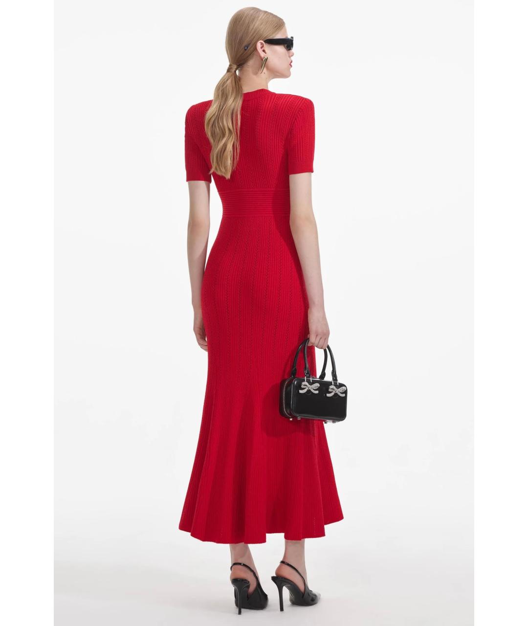 SELF-PORTRAIT Красное коктейльное платье, фото 4