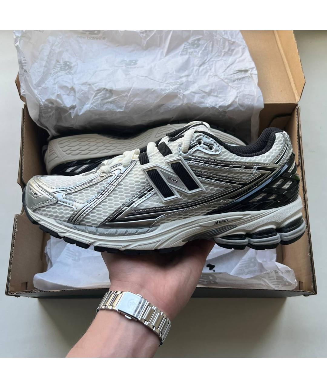 NEW BALANCE Белые текстильные низкие кроссовки / кеды, фото 2