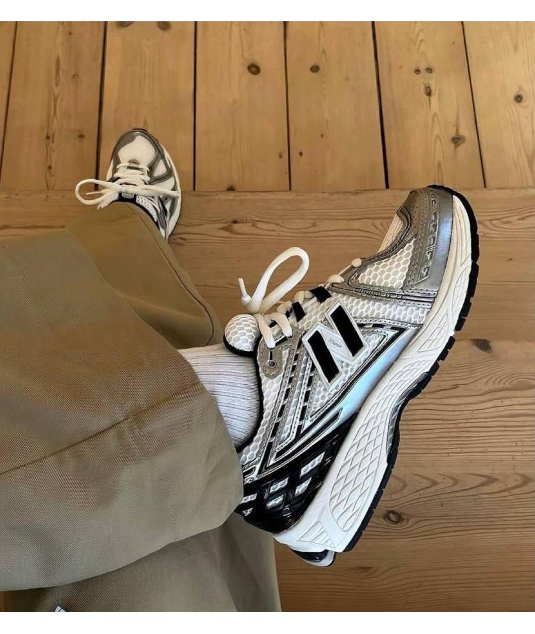 NEW BALANCE Белые текстильные низкие кроссовки / кеды, фото 3