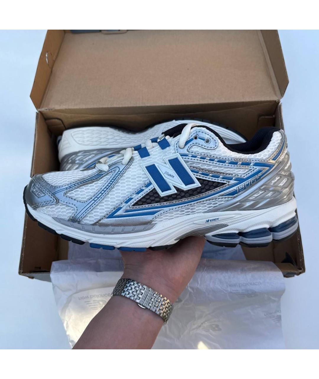 NEW BALANCE Белые текстильные низкие кроссовки / кеды, фото 2