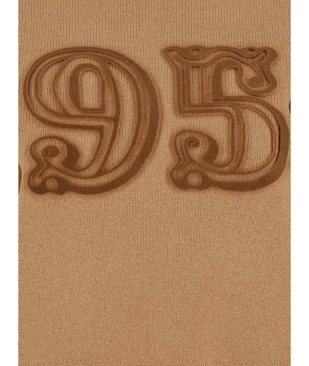 MAX MARA Бежевый шерстяной джемпер / свитер, фото 3