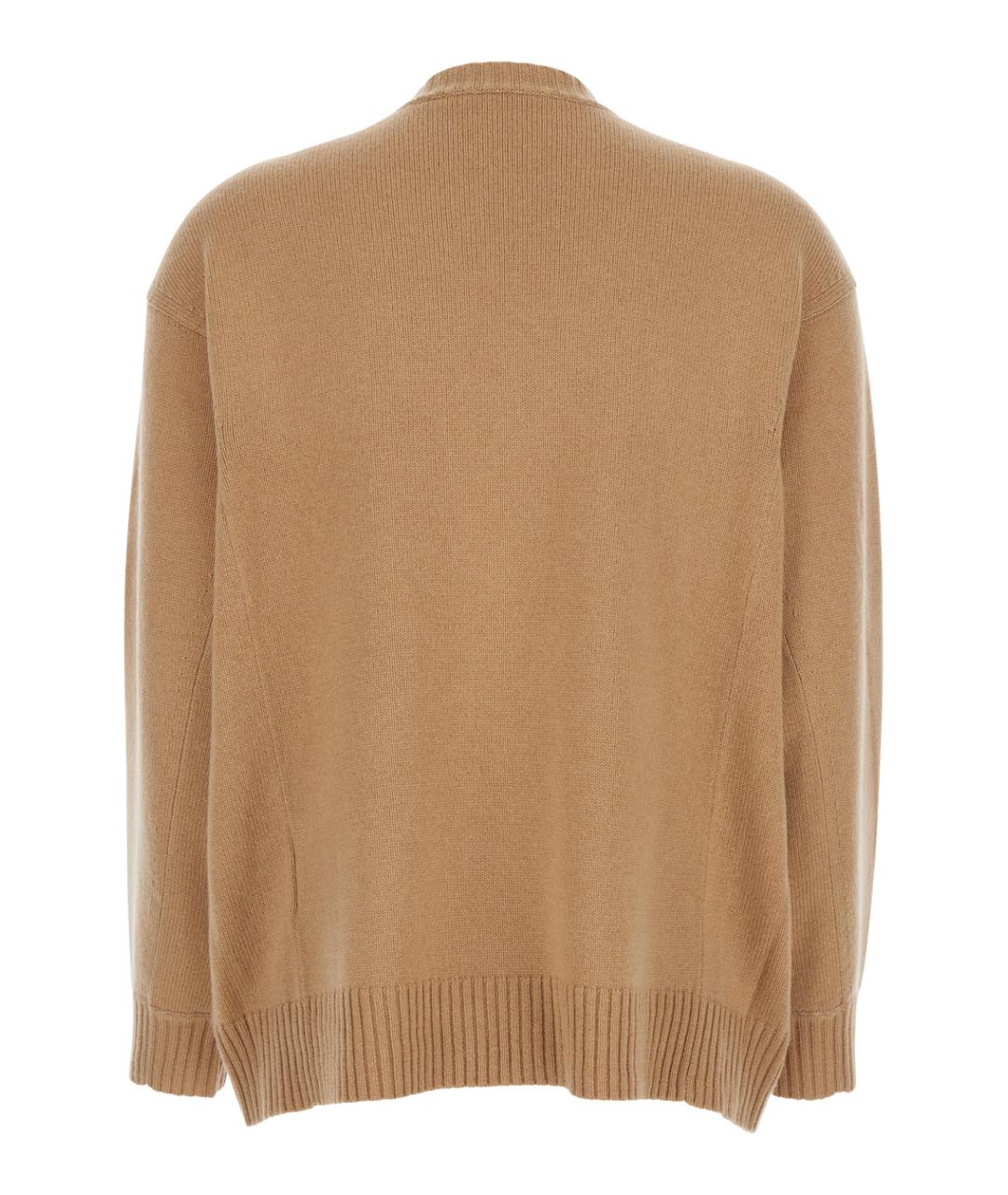 MAX MARA Бежевый шерстяной джемпер / свитер, фото 2