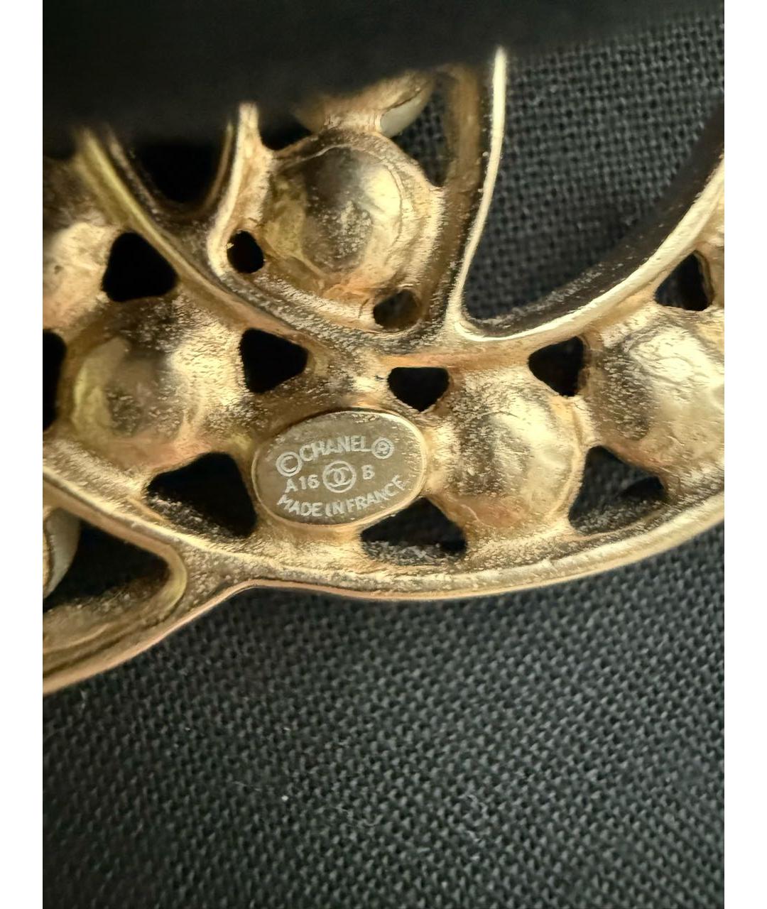 CHANEL Золотая латунная булавка / брошь, фото 3