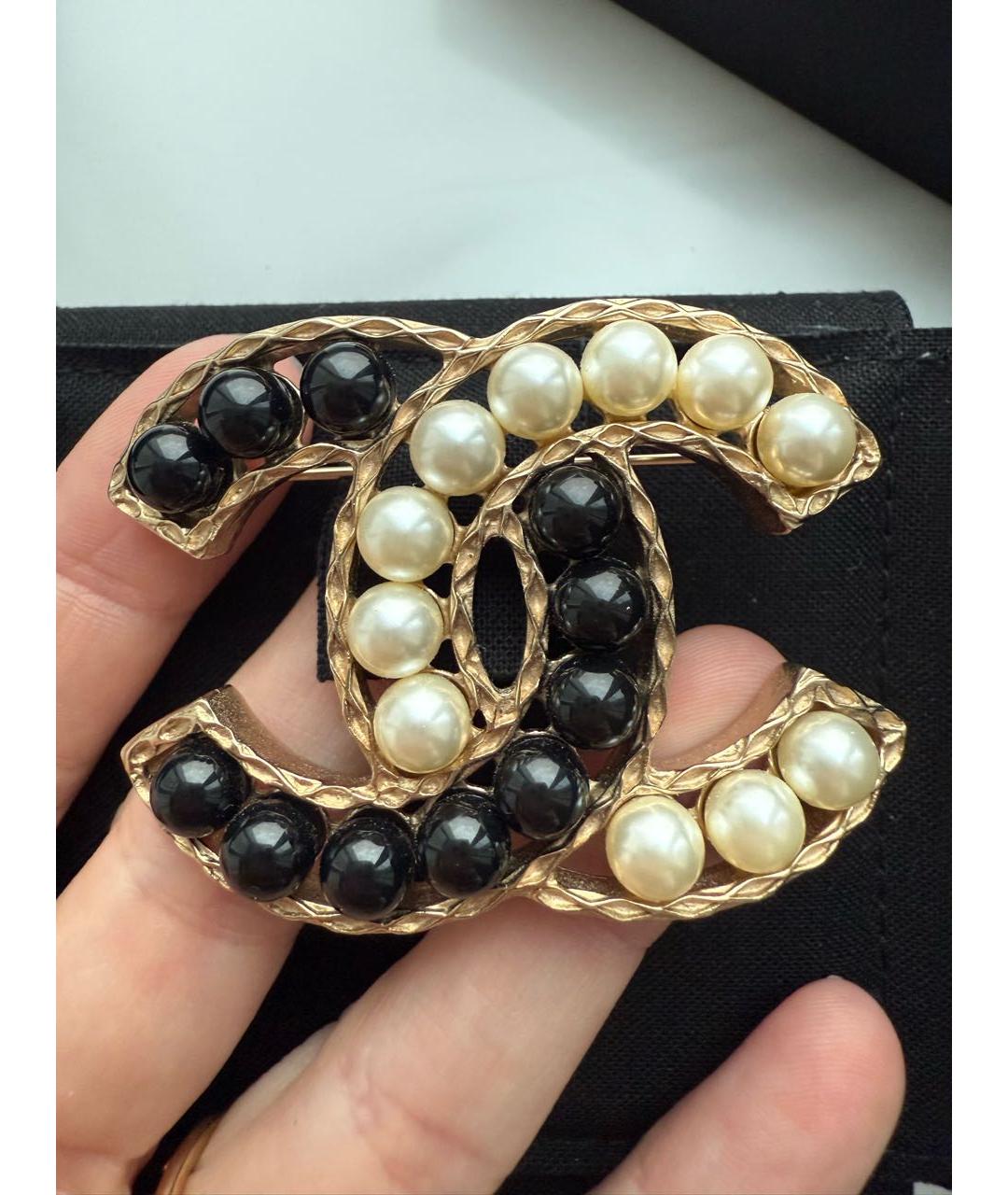 CHANEL Золотая латунная булавка / брошь, фото 4