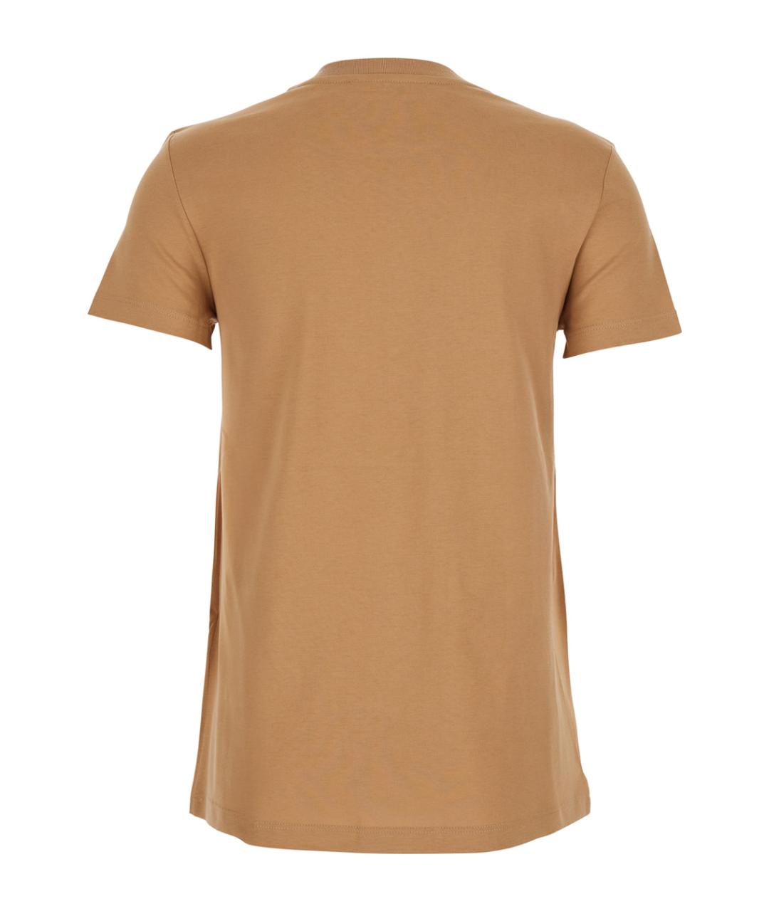 MAX MARA Бежевая хлопковая футболка, фото 2