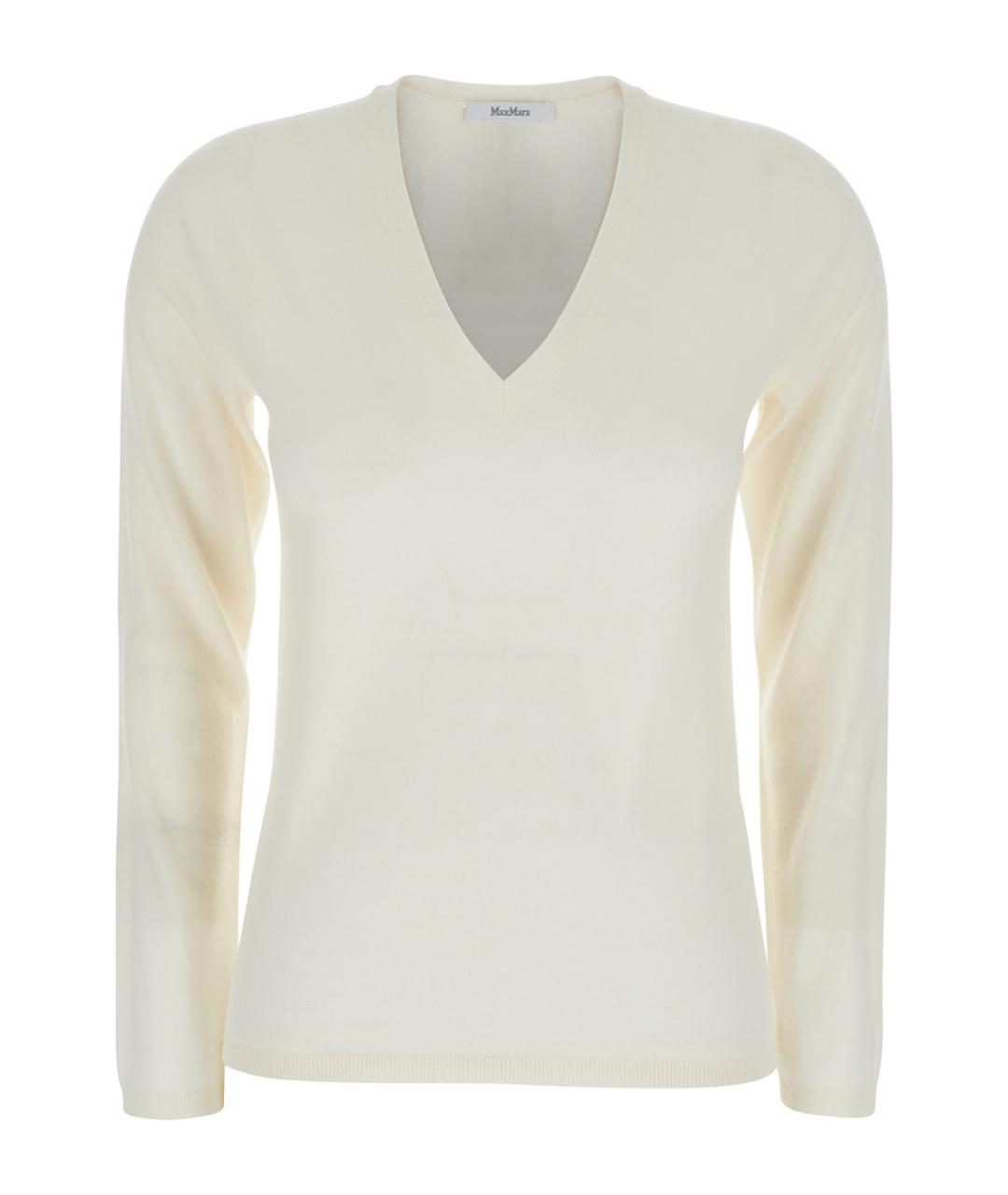 MAX MARA Белый кашемировый джемпер / свитер, фото 1